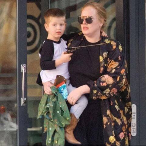 Penny Adkins's daughter, Adele with her son.